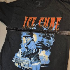 Ice Cube Blue Flames Graphic T Shirt Mens Large Hip Hop Rap Lowrider Cotton