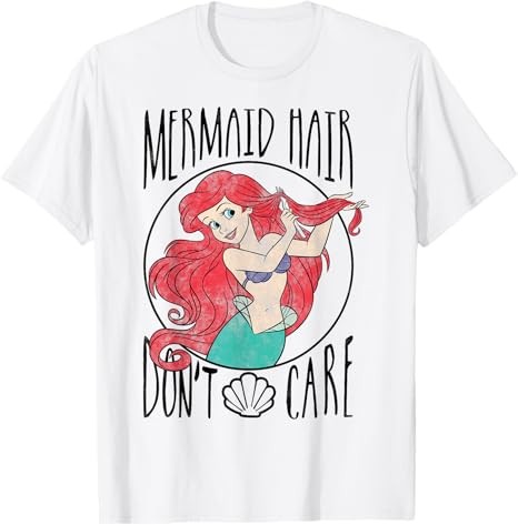 Disney The Little Mermaid Ariel Mermaid Hair Don't Care T-Shirt Size S - 5XL gallery
