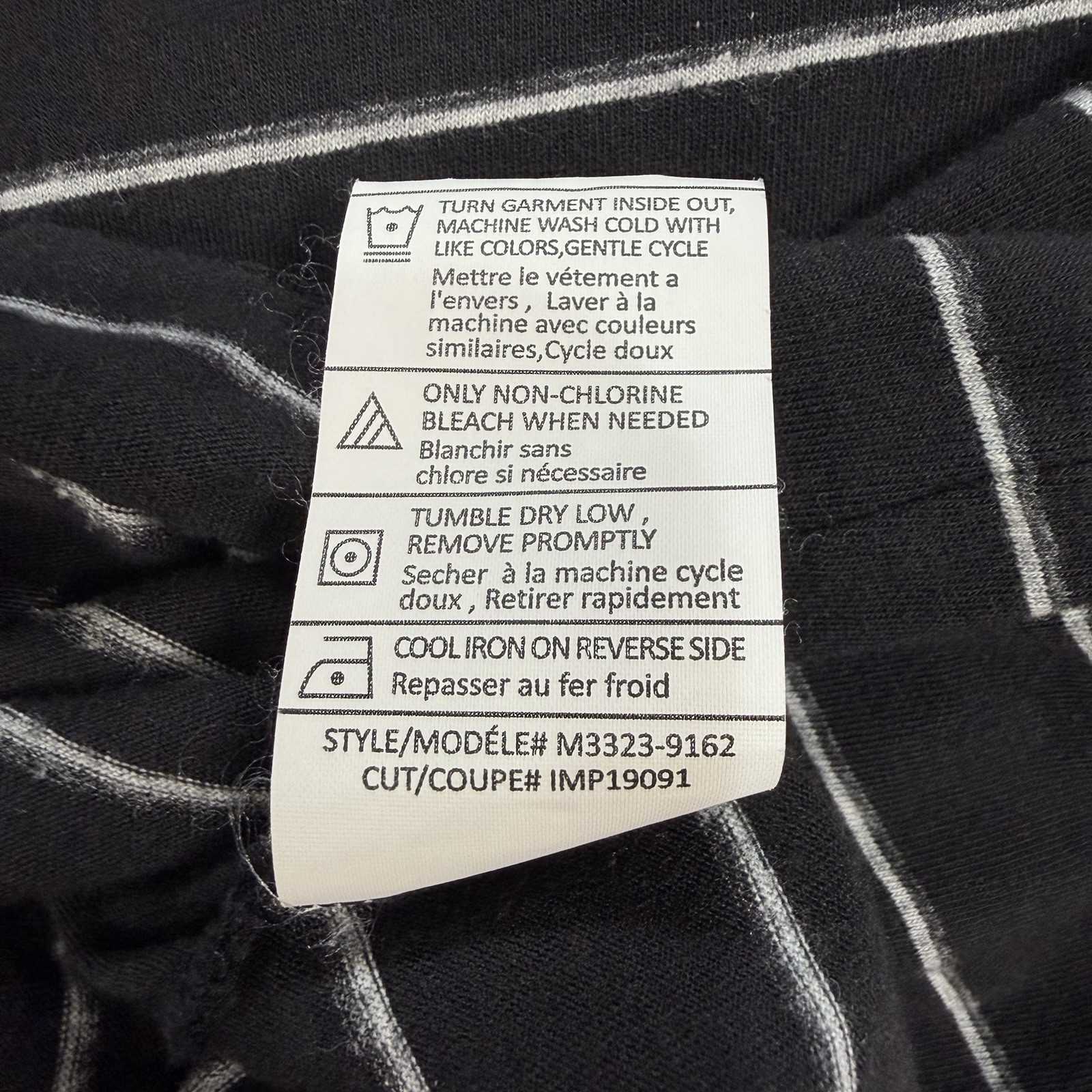 Vince Shirt Mens XL Black White Striped Cotton Modal Crewneck Short Sleeve Tee gallery