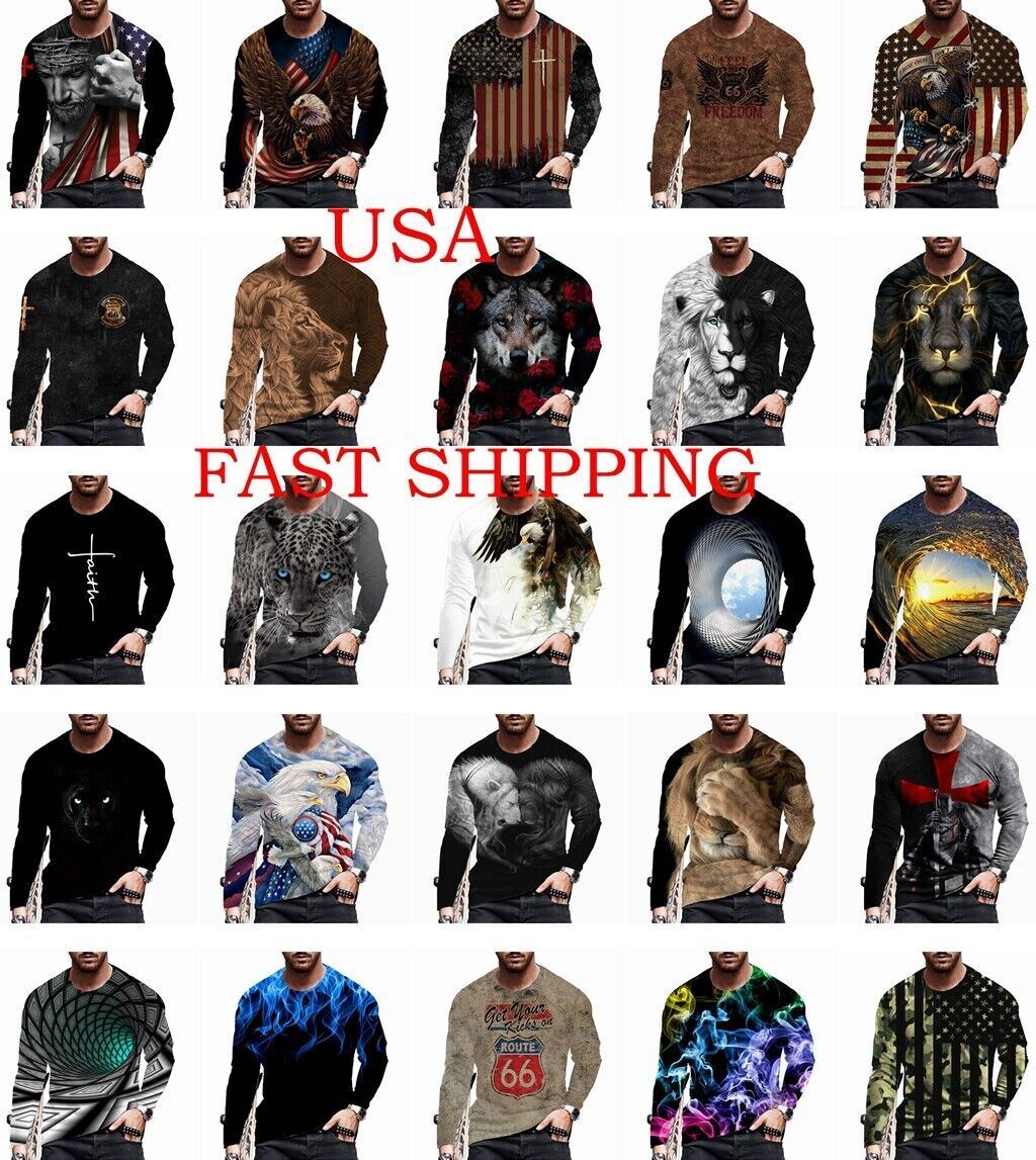 T Shirts Men Fashion Long Sleeve Graphic Silky Soft Novelty Casual T-Shirt Dress
