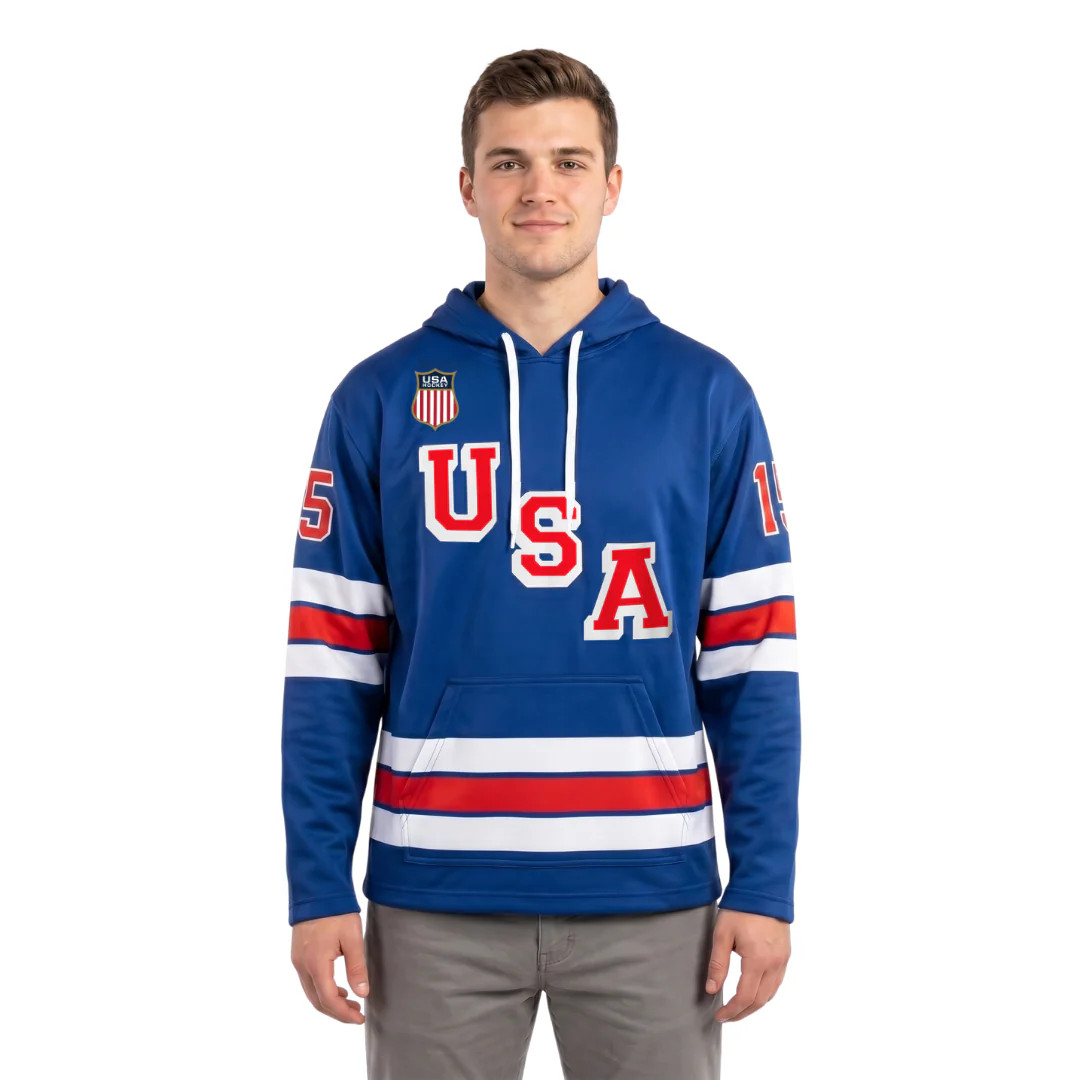 Noah Hanifin #15 (2026 Gold Champ) USA Hockey Officially Licensed Jersey Hoodie gallery