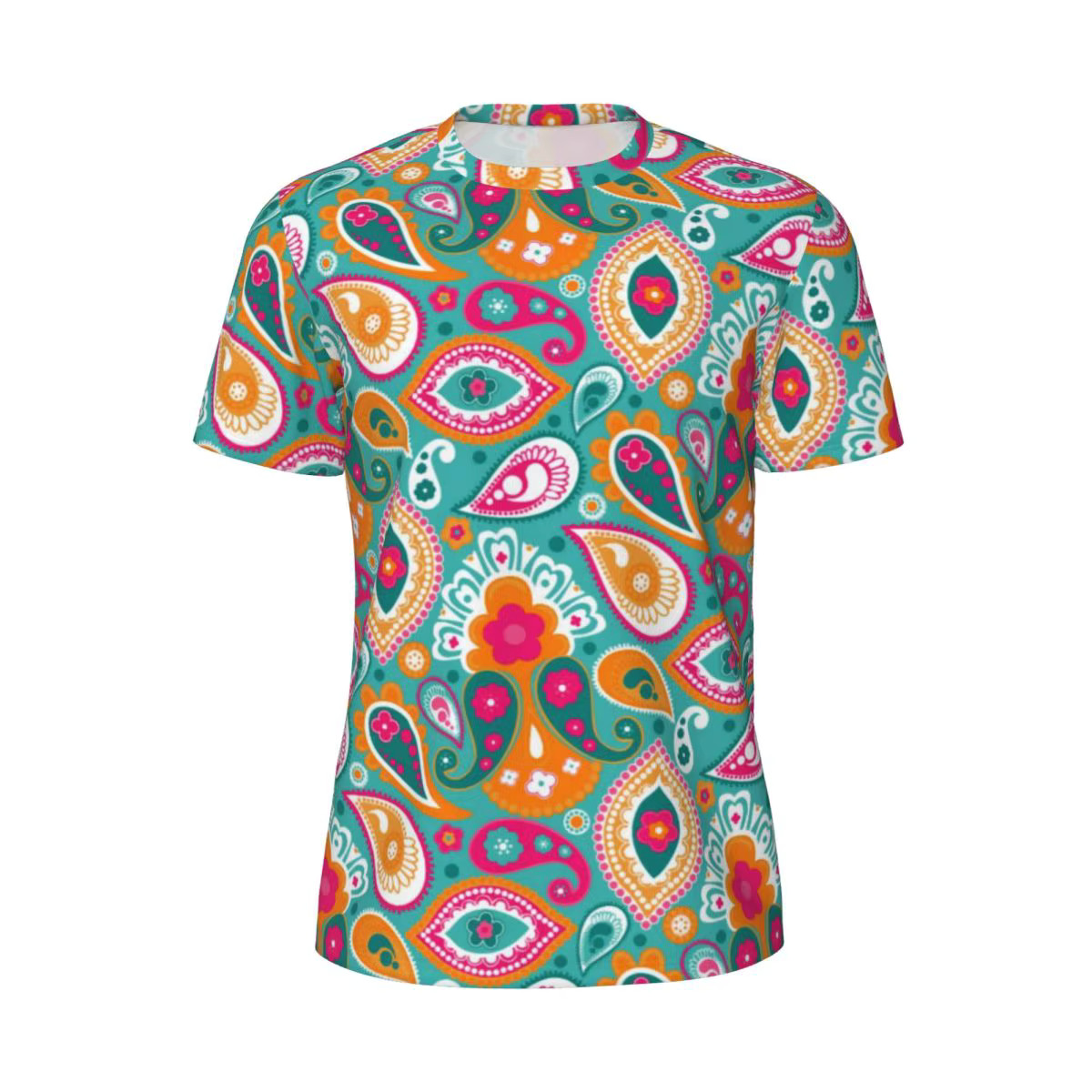 Men's Retro Psychedelic Art T-Shirt O-Neck Short Sleeve Fun Design Gym Beach Fas gallery