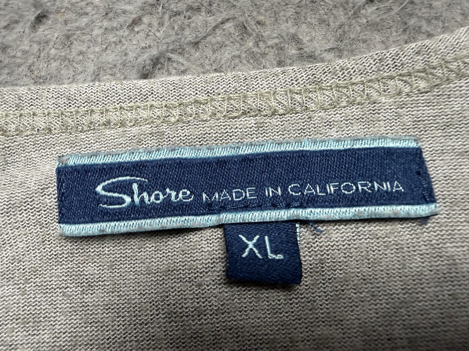 Shore Shirt Mens XL Green Long Sleeve Henley Cotton Rayon Polyester Made In USA gallery