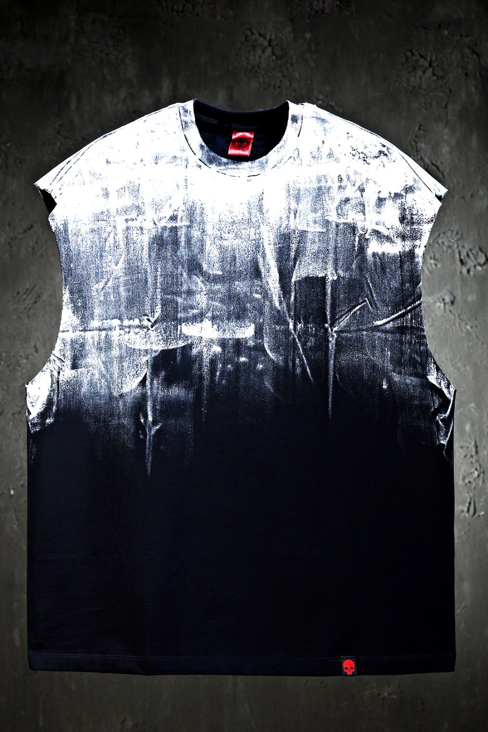 ByTheR Mens Hand Painted Graphic Loose Fit Sleeveless Tank Top Streetwear