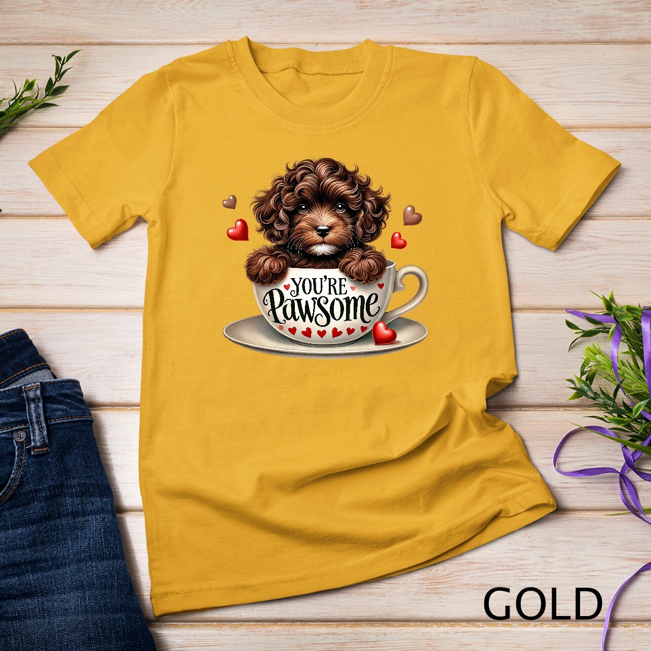 Puppy Love A Heartwarming Valentine's Day Design Funny T-Shirt Unisex T-shirt gallery