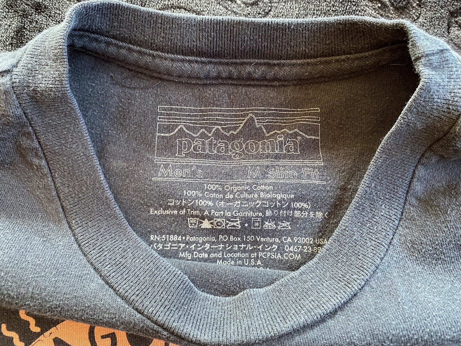 Patagonia Live Simply T Shirt Men’s Medium Slim Black Bike Surfboard gallery