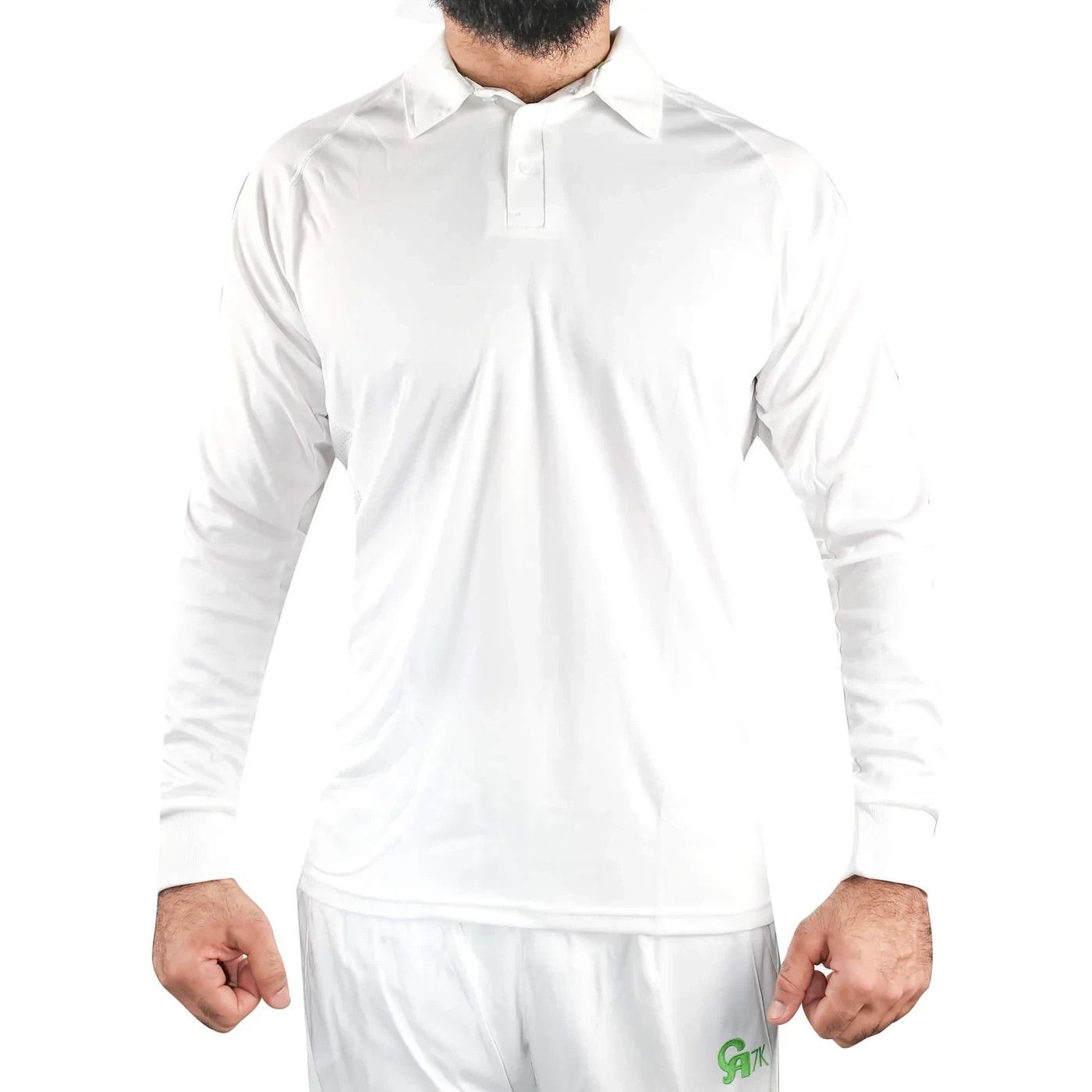 CA White Test Kit Cricket Shirt and Trouser Set Long Sleeves - Cricket Uniform gallery
