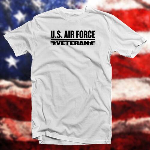 US Air Force Veteran Cotton T-Shirt Star Military United States Armed Forces gallery