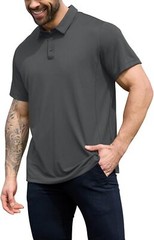 Men’s Tactical Golf Polo – Short Sleeve Athletic Collared – Summer Sports Shirt