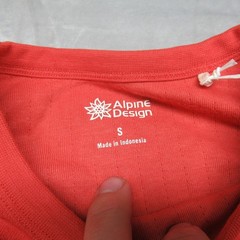 Alpine Design Shirt Mens Small Red Peak Long Sleeve Duofold UPF 50 $44 NWT