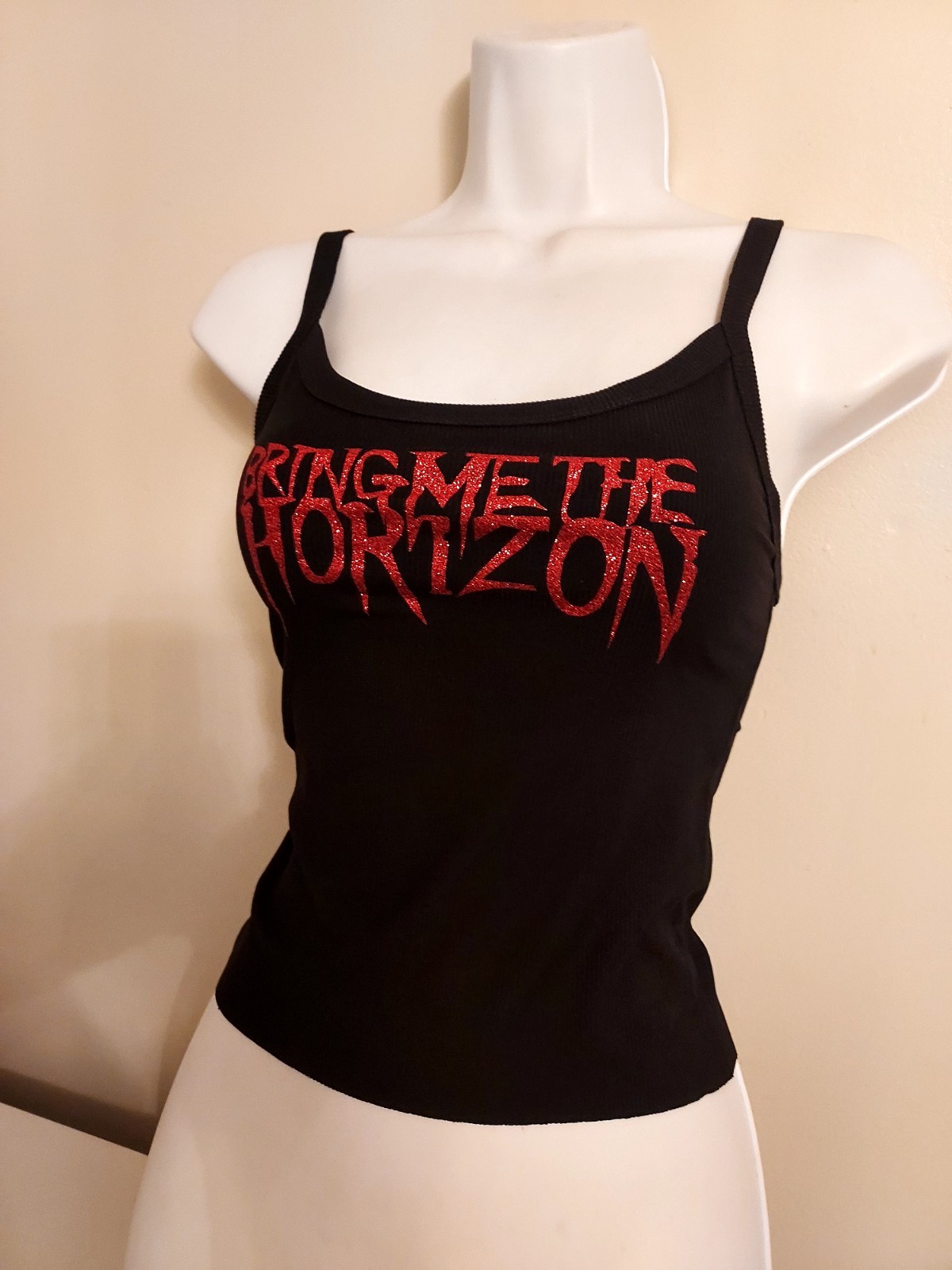 Bring me the horizon Crop top red glitter Bring me the horizon Tank Top Xs_2x gallery