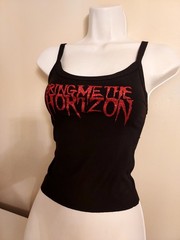 Bring me the horizon Crop top red glitter Bring me the horizon Tank Top Xs_2x