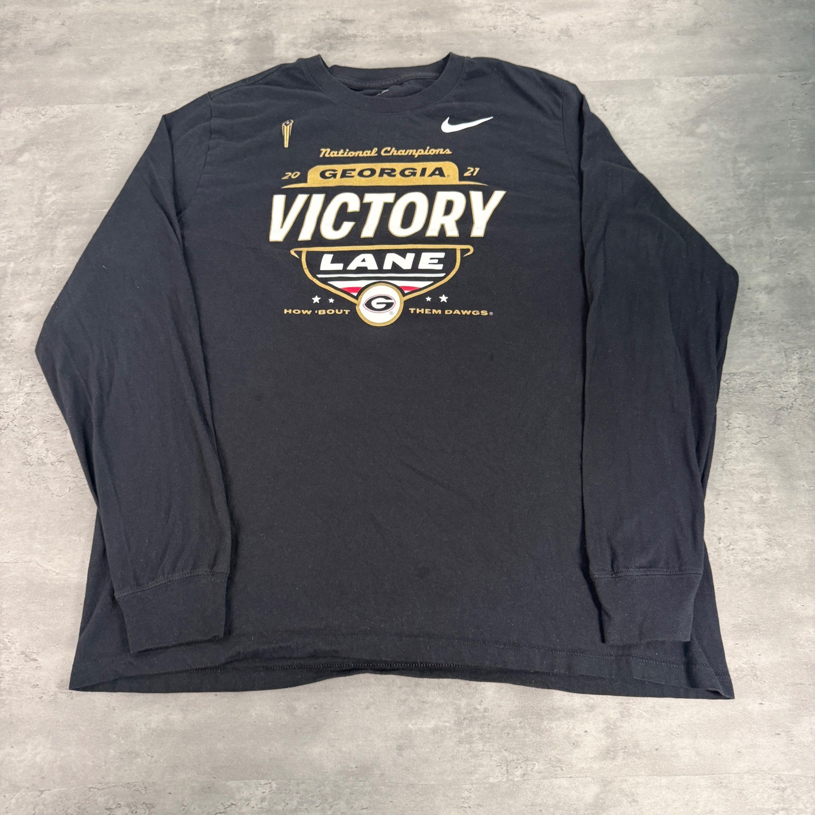 Nike Georgia Bulldogs T-Shirt Mens XL Black 2021 National Champions Long Sleeve gallery
