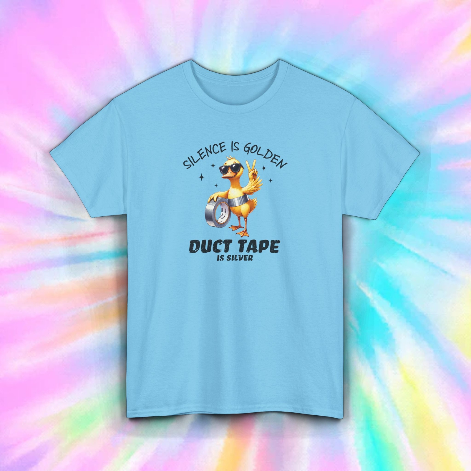 Silence is Golden T-Shirt Funny Duct Tape Sarcastic Construction Worker S-5XL