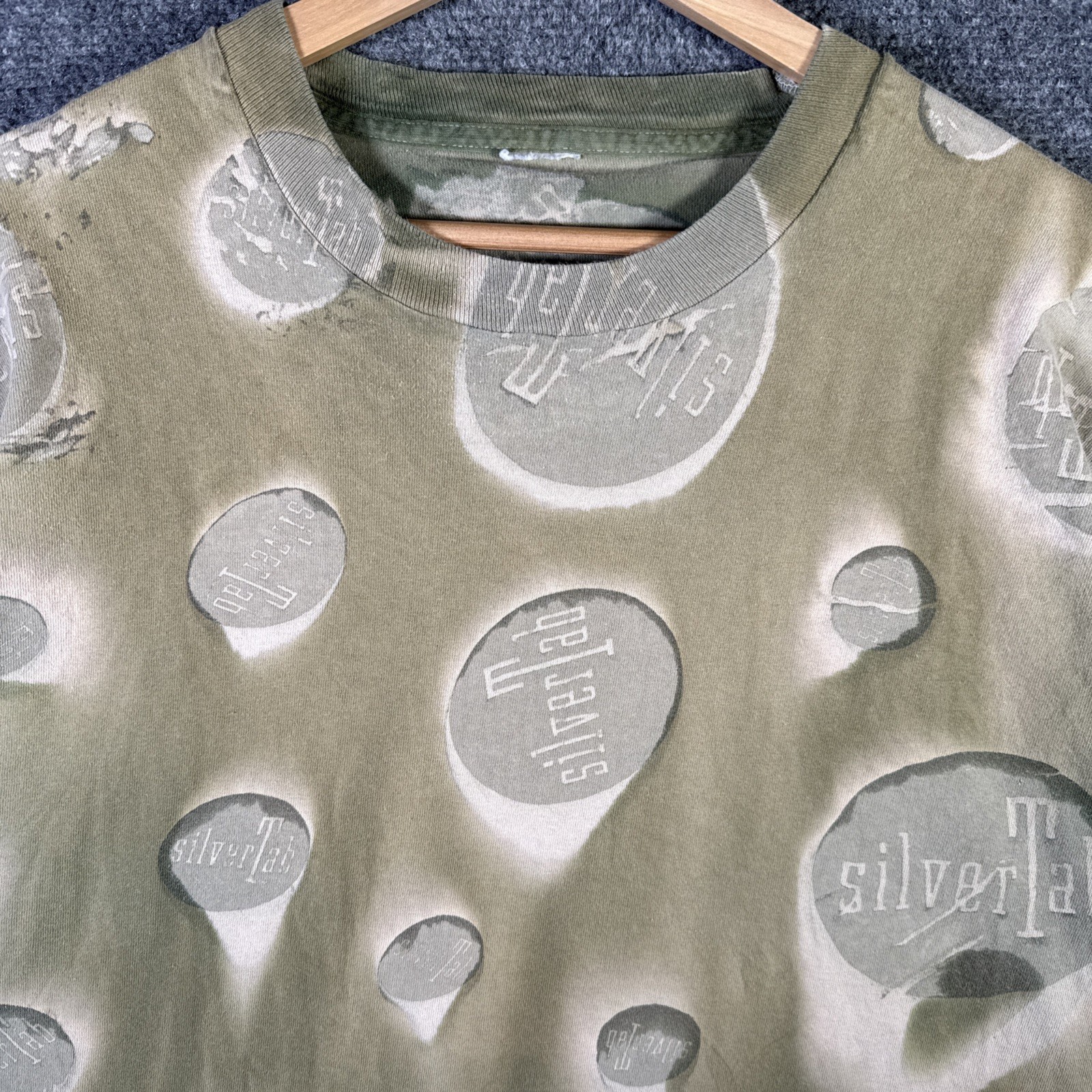 Vintage Levis Shirt Mens XL Green 90s AOP Silver Tab Strauss Promo Jeans Denim gallery