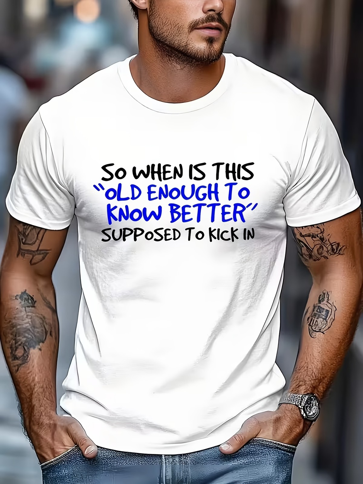 Men T-Shirt Men's Outdoor Sports T-Shirt, Men's Funny Satirical Quotes T-Shirt↗ gallery