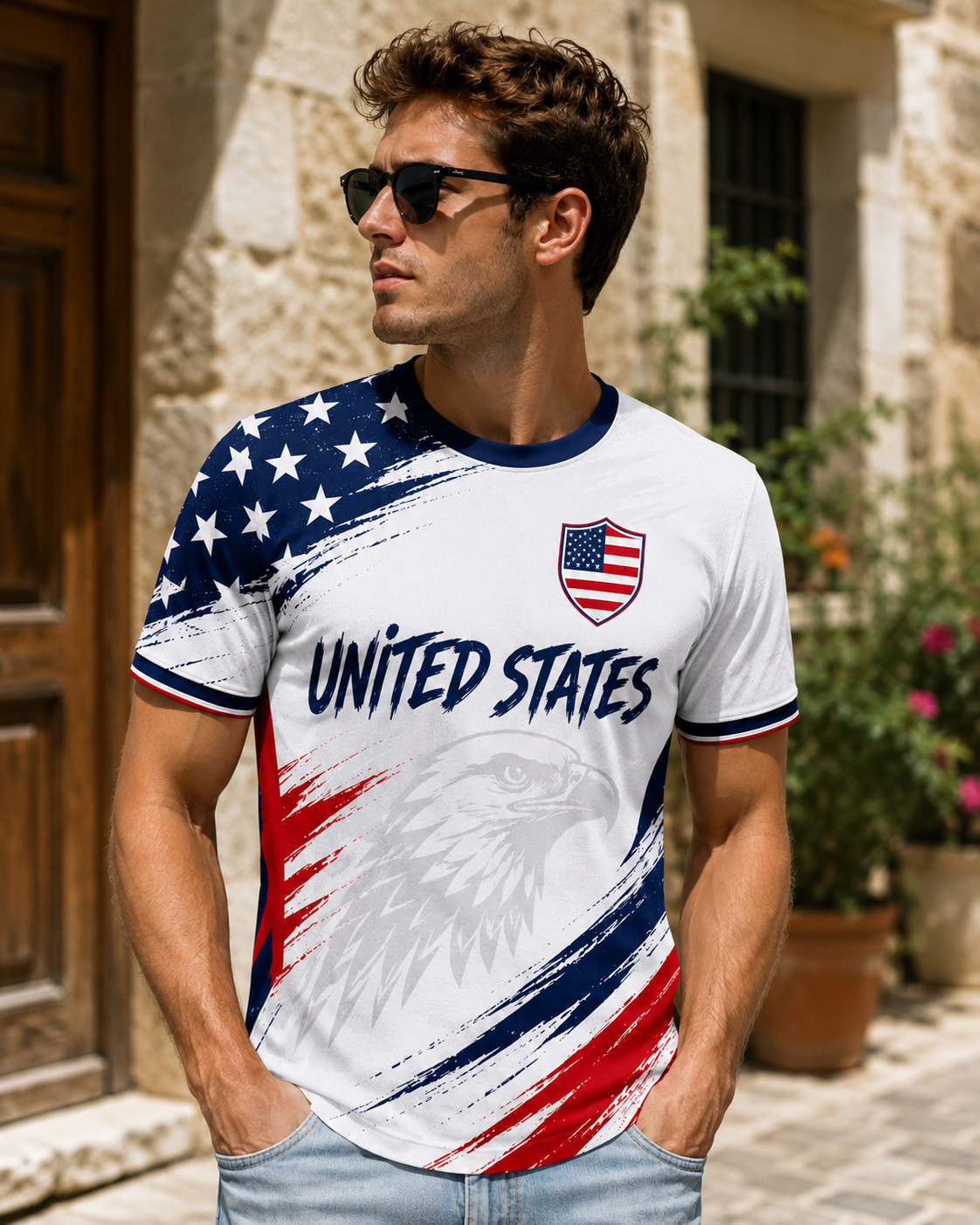 Custom USA Soccer Jersey Personalized Football Fan Shirt Gift for Men gallery