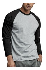 DBFL Top Pro Men’s Long Sleeve Colorblocked Baseball Tee