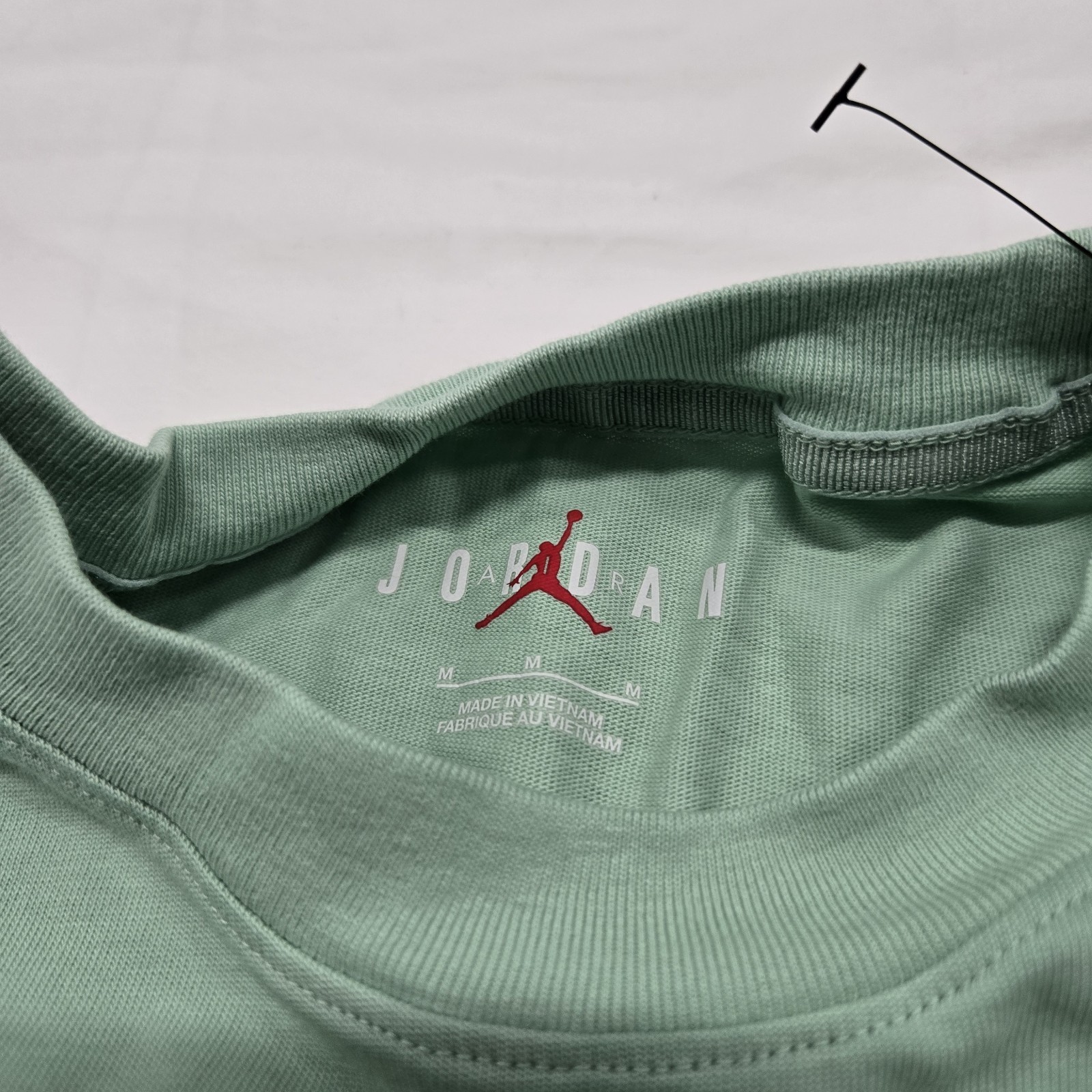 NEW Men's MEDIUM Air Jordan x J Balvin Enamel Mint Green T-Shirt DR2962 *FLAWS gallery