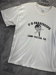 VTG U.S. Paratroops Camp Toccoa, GA 2001 Short Sleeve T-Shirt XL Military Army