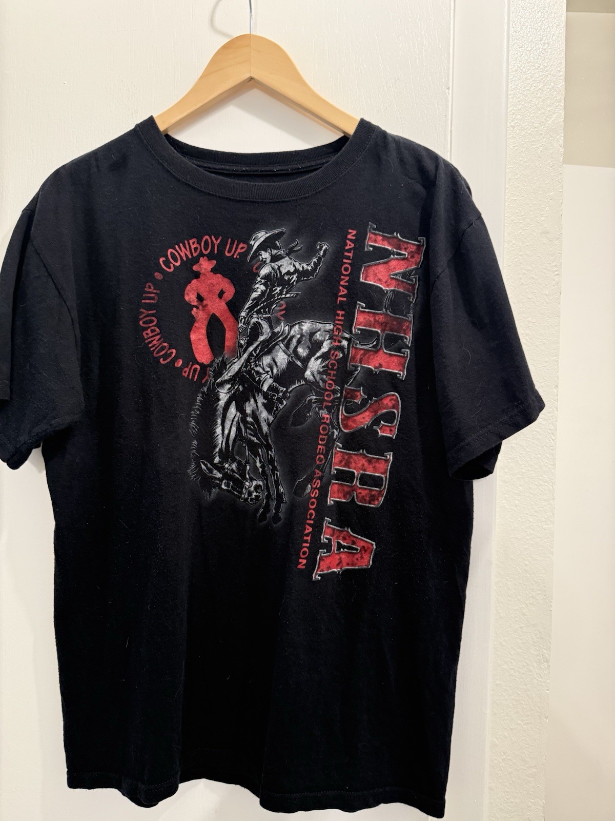 NHSRA National High School Rodeo Assoc Men’s Large Graphic Logo Crew Neck Tee