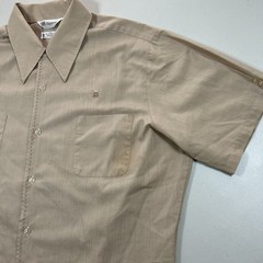 Vintage 70s Mr. California Loop Collar Button Up Shirt Men’s Size XL Polycotton