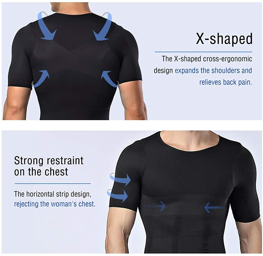 CGTFY Gynecomastia Compression Tank Top Men Classic Athletic Body Shaper Vest US gallery
