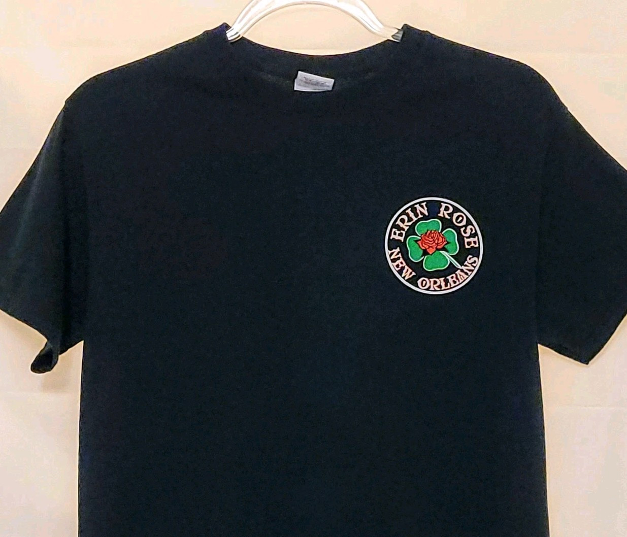 Erin Rose Bar Double Sided Graphic Black Short Sleeve T Shirt Sz S New Orleans gallery