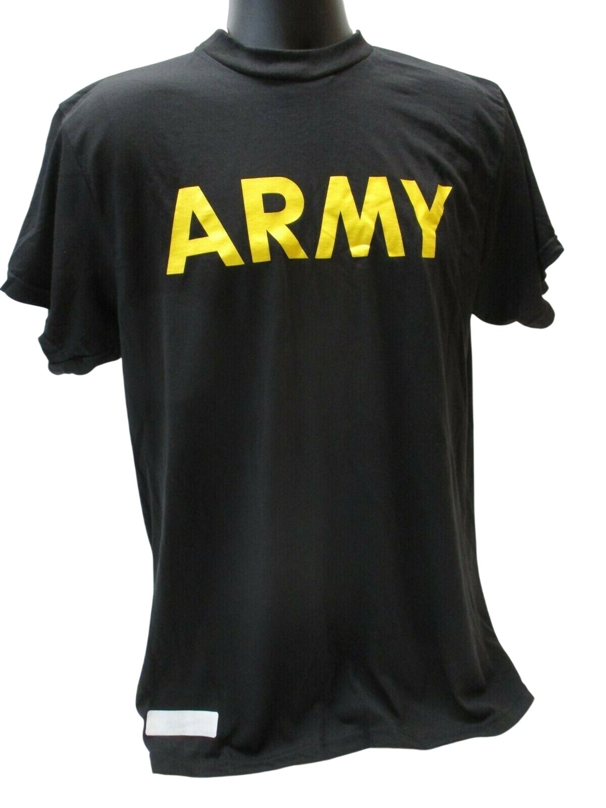 US ARMY BLACK SHORT SLEEVE PT SHIRT APFU TSHIRT ATHLETE PHYSICAL FITNESS UNIFORM gallery