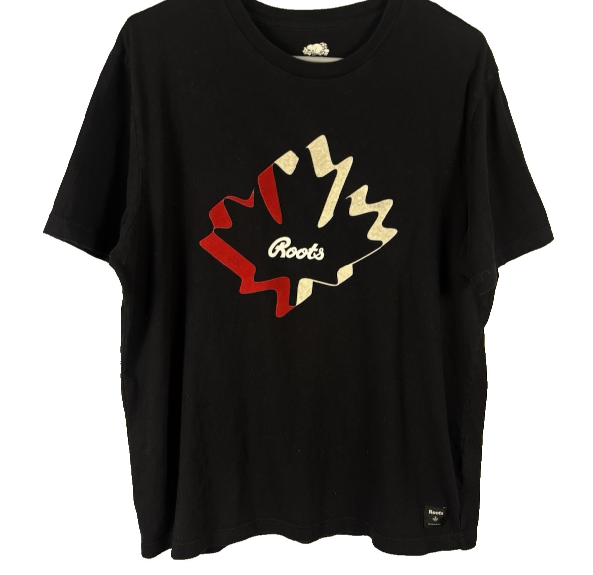 Roots Canada Mens Size M Velvet Logo T-Shirt