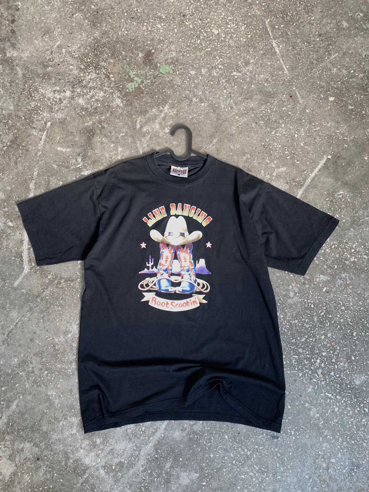 Vintage 1997 Tshirt Line Dancing Tee One Stitch Redwood