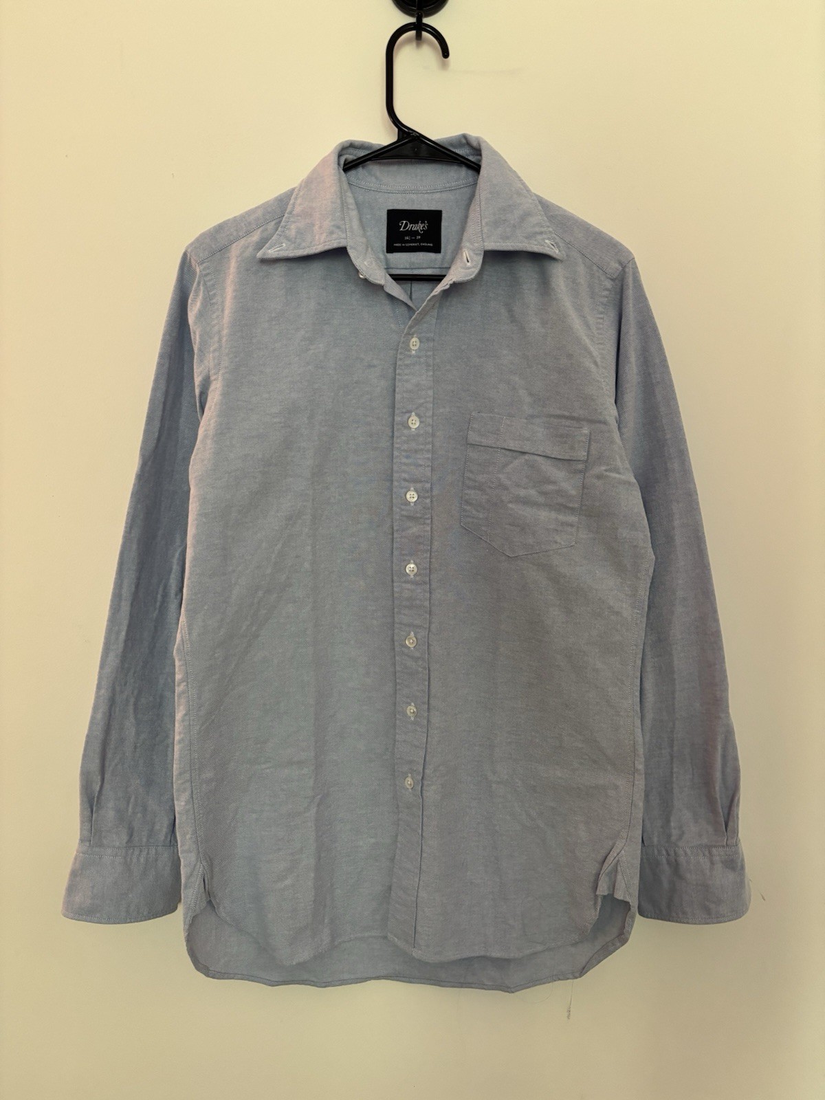 Drake’s London Made in England Oxford Button Down Shirt 15.5 39 gallery