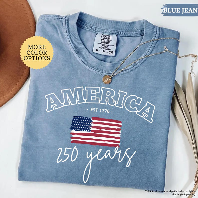 Comfort Colors America 250 Years Shirt 4th Of July American Flag Patriotic Gift gallery