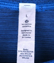 Lululemon Metal Vent Tech Long Sleeve Blue Lightweight Raglan T Shirt Sz L