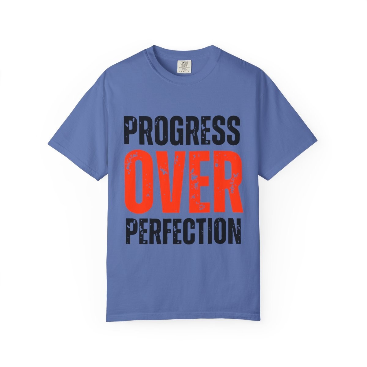Progress Over Perfection Motivational Quote Unisex Cotton Crew Tee gallery