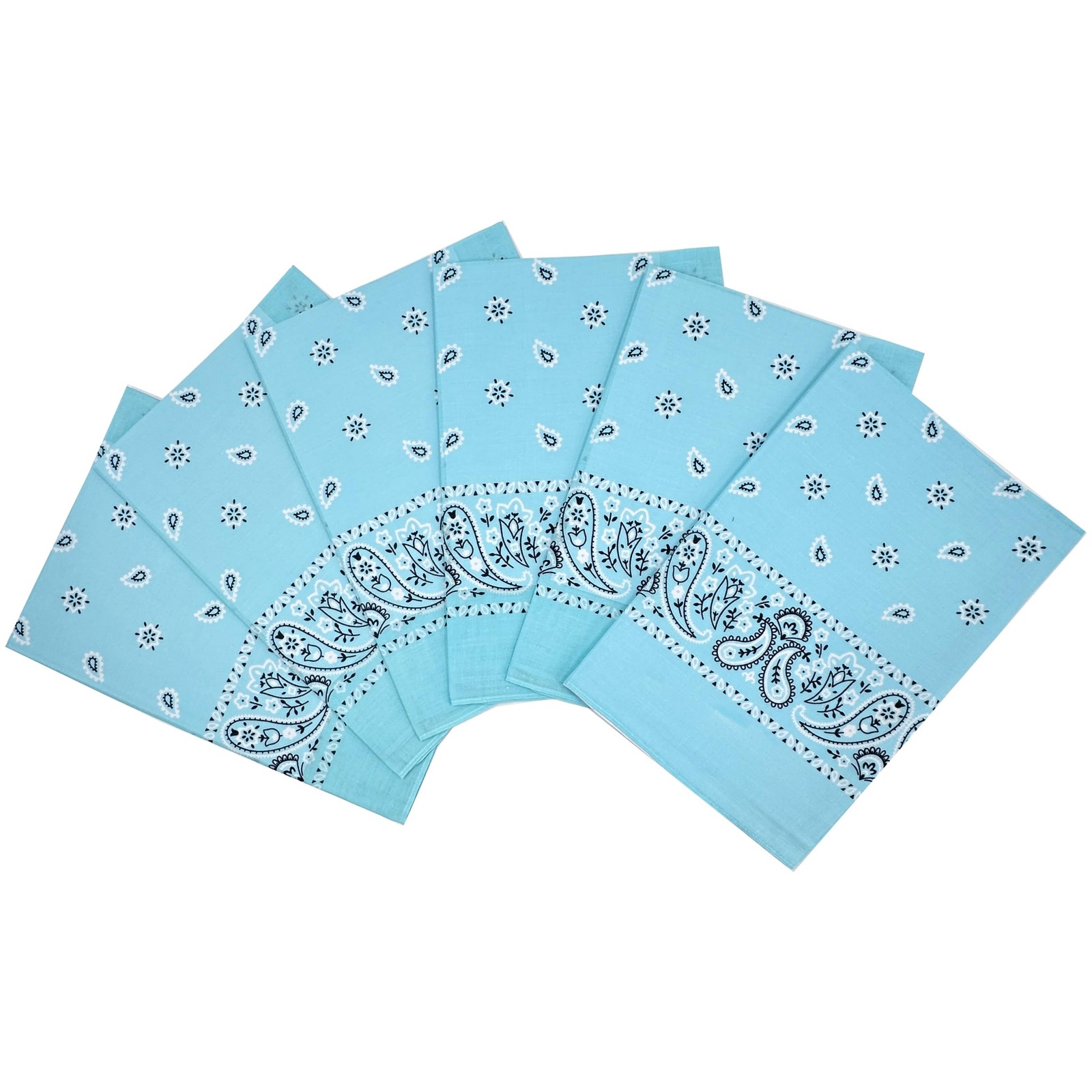 6 pack Premium Super Soft 60s Cotton Paisley Bandanas in Gift Box for Men