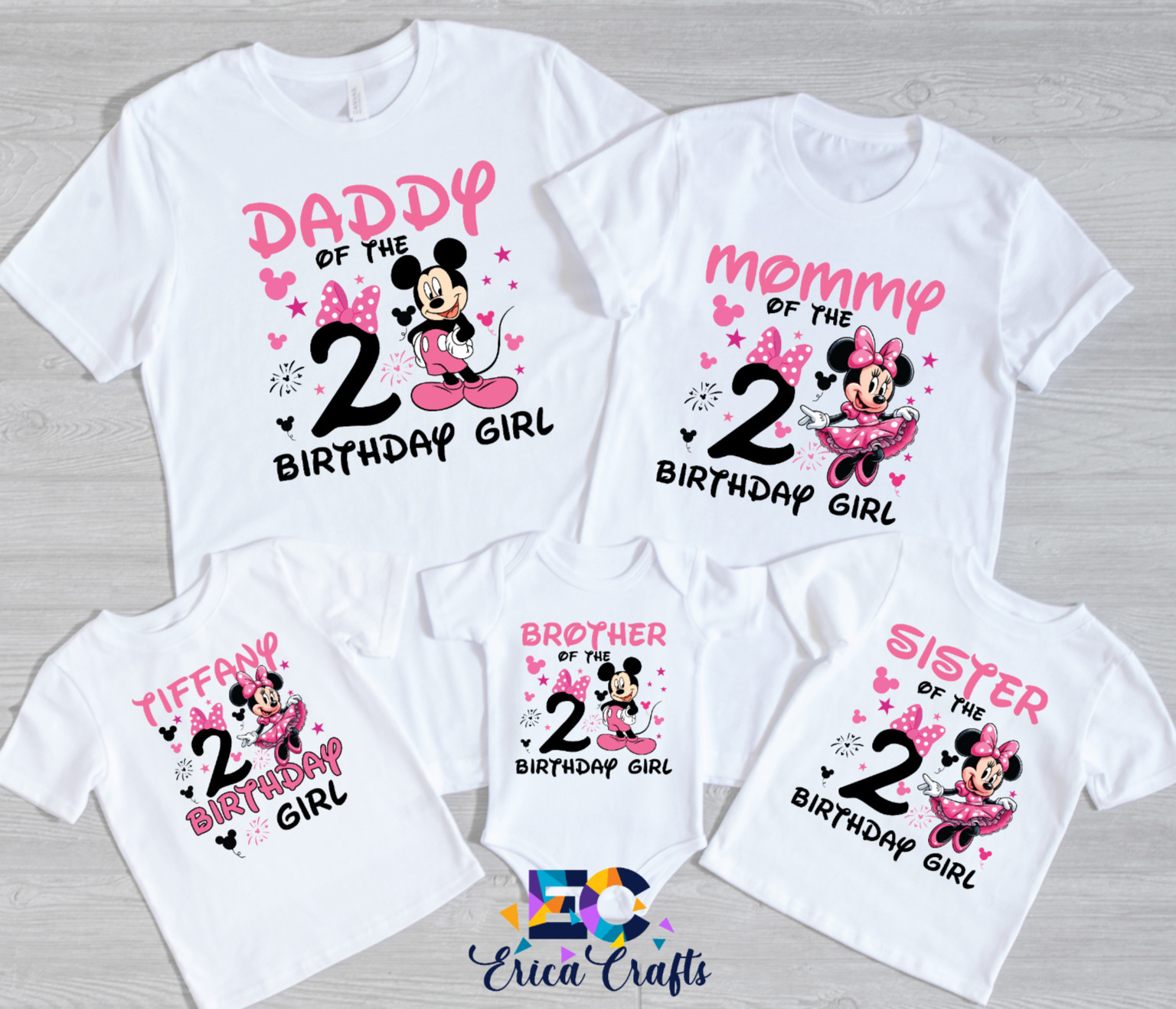 Minnie Pink Personalized Birthday Shirt, Minnie Family tshirts