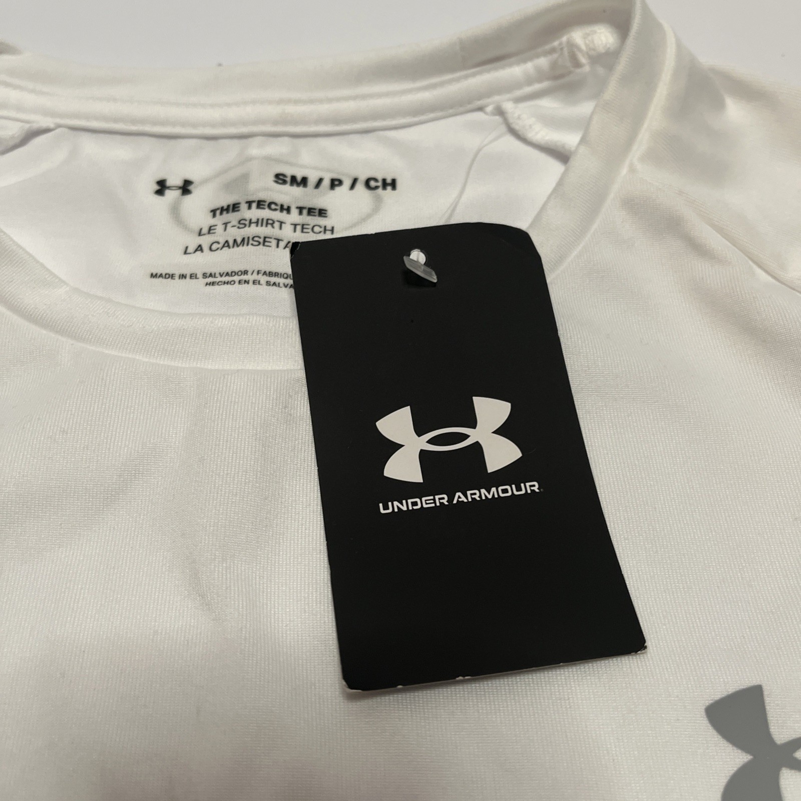 NWT Under Armour The Tech Tee Short Sleeve Shirt Men's Size Small White Top gallery