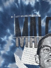 Vintage 90s Malcom X By Any Means Necessary Dont Sell Out T-Shirt Blue Tie Dye M