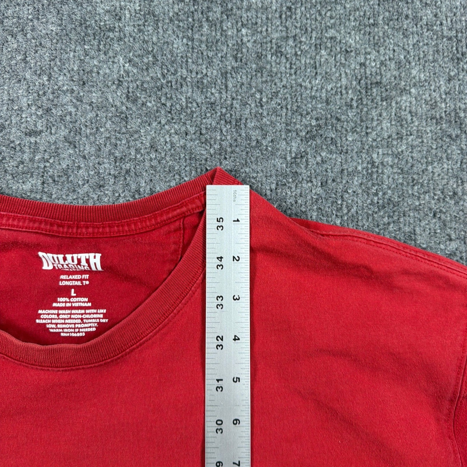 Duluth Trading Co Relaxed Fit Longtail T Shirt Mens Large Red Chest Pocket gallery