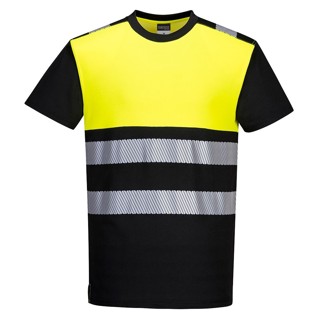 Portwest PW311 PW3 Hi-Vis Cotton Comfort Class 1 T-Shirt S/S Black/Yello XS-4X*