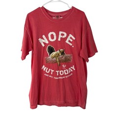 Comfort Colors Nope Nut Today Squirrel Graphic Tee Pink Red Mens L Funny Shirt