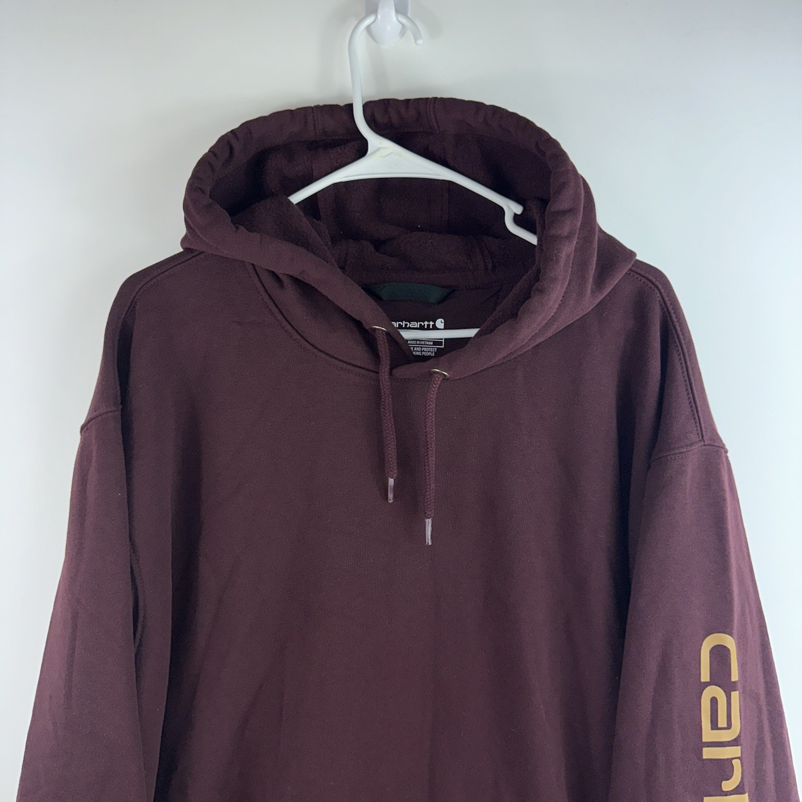 Carhartt Loose Fit Men’s XL Maroon Spring 2025 Cotton Blend Hoodie Sweatshirt gallery