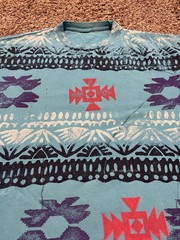 Vintage 90’s Single Stitch Native American Aztec Print Lit Shirt Size 3XL Rare