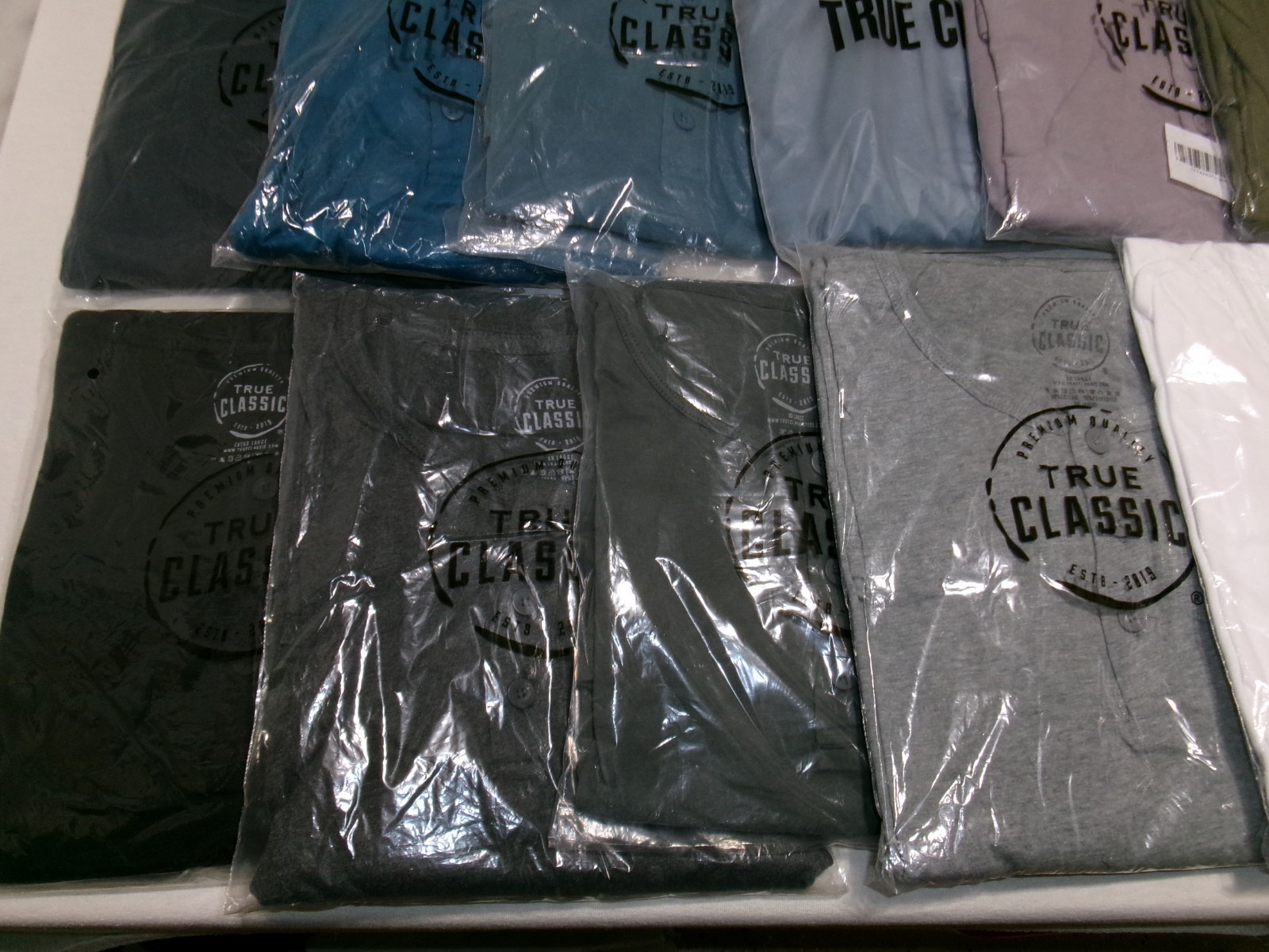 True Classic Henley Long Sleeve Tees Assorted Sizes & Colors gallery