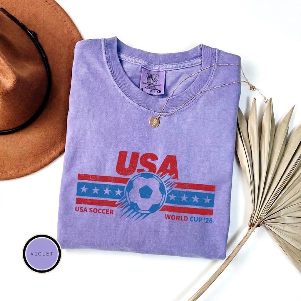 Vintage USA Soccer World 26 T-Shirt, USA Football Fan Shirt gallery