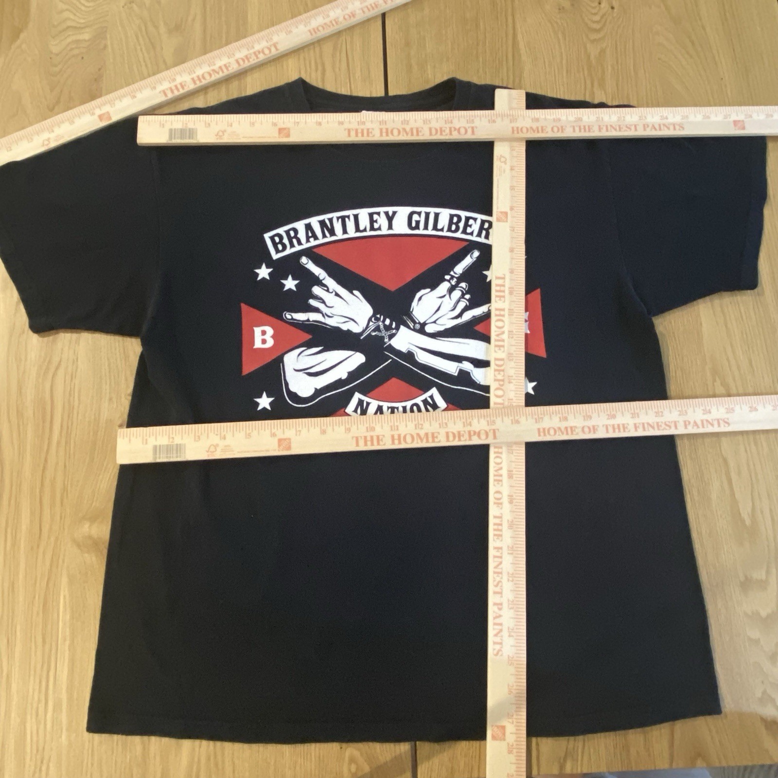 Brantley Gilbert National Stone Cold Tour Country XL Black T-shirt Music Rock gallery