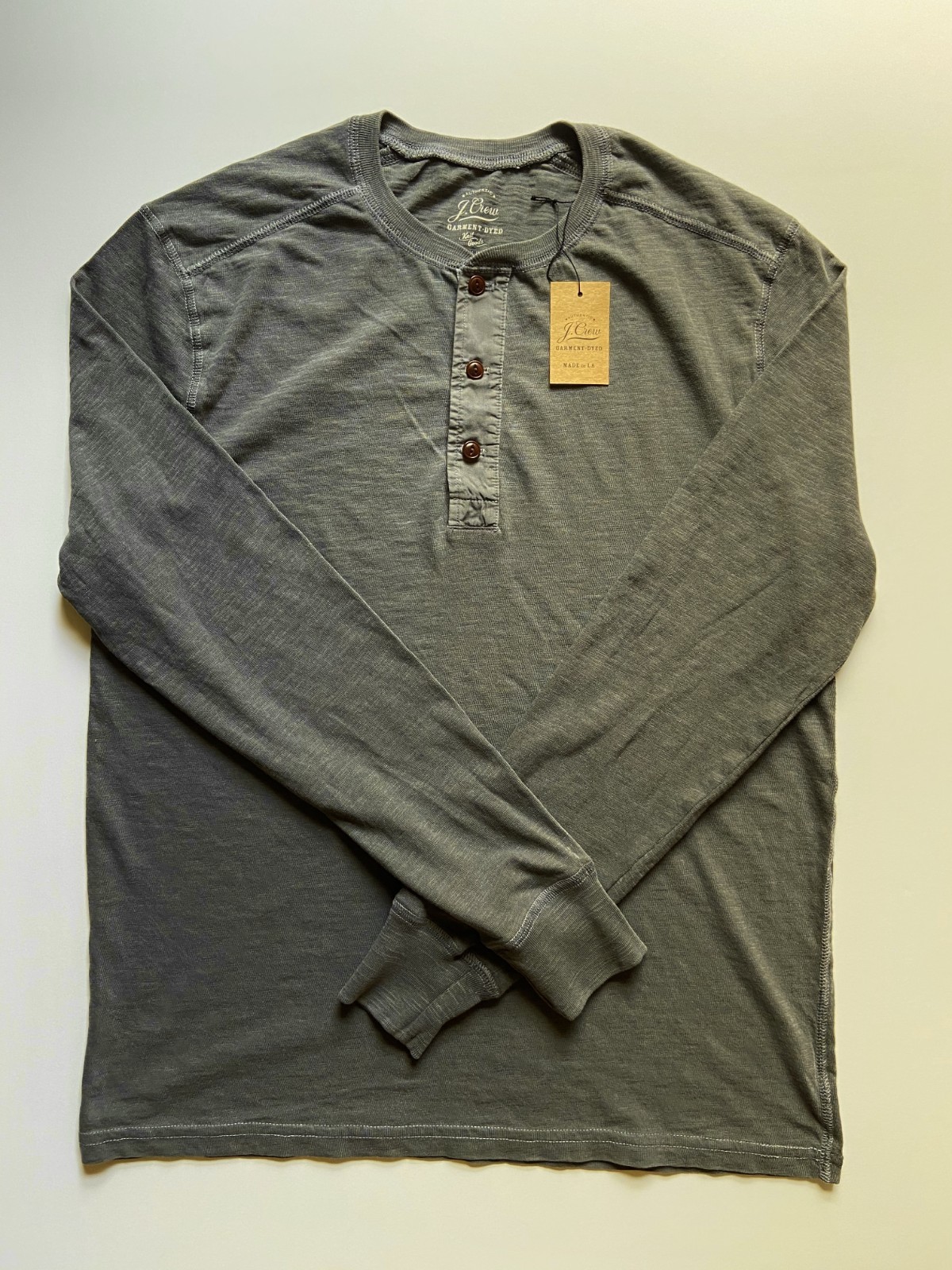 J Crew Mens Henley Long Sleeve (NWT) Charcoal Grey UP TO 59% OFF MSRP gallery