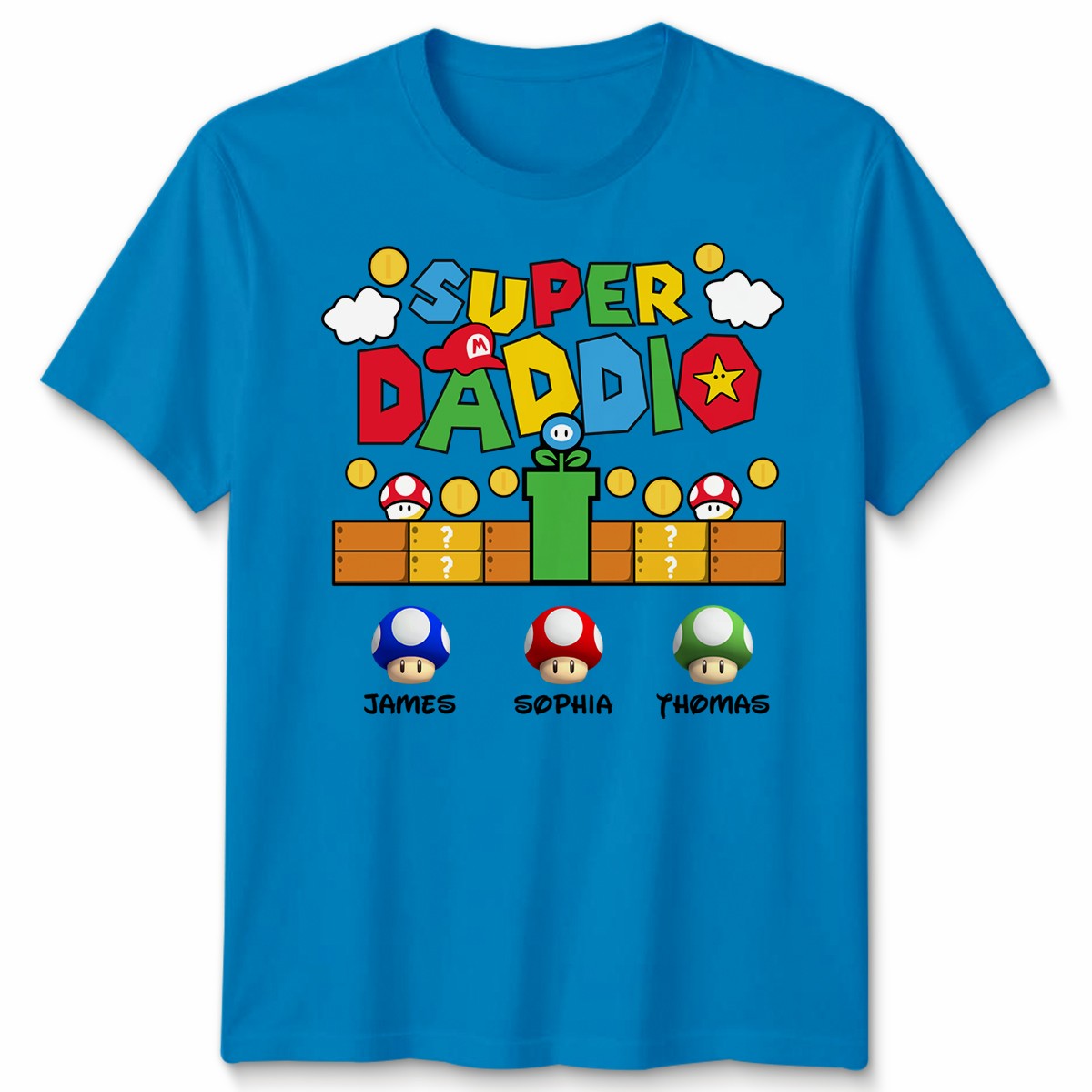Personalised Super Daddio Mens T Shirt Gaming Fathers Day Mens Graphic Tee gallery