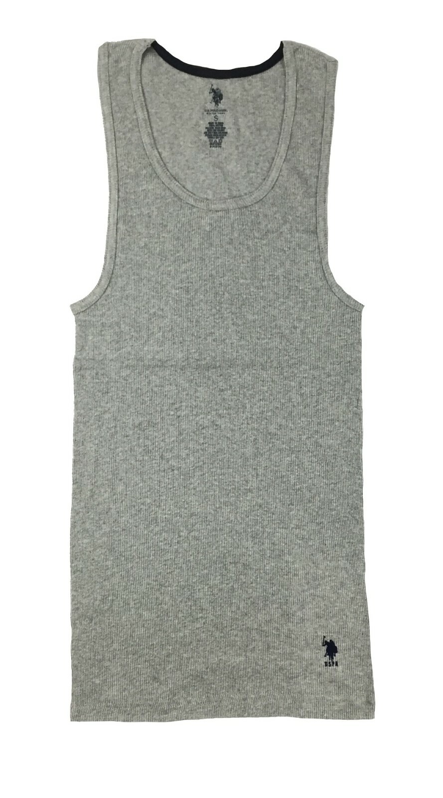 U.S. Polo Assn Men's Cotton Ribbed Tank A Shirt Undershirt,Gray, Size S, M, L,XL gallery